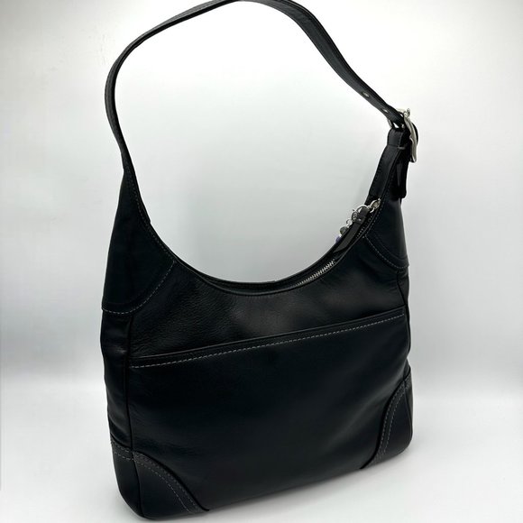 Vintage COACH Legacy Black Leather Hobo Shoulder/Handbag in EVC - Picture 3 of 16
